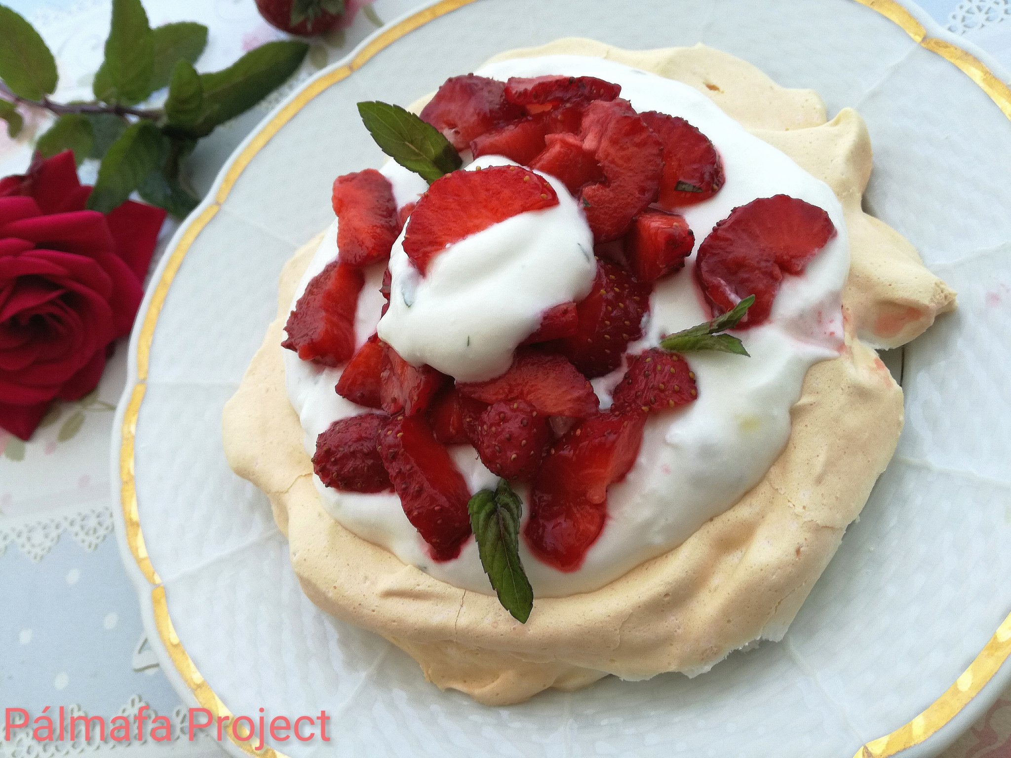 Epres mini pavlova torta Pálmafa Project